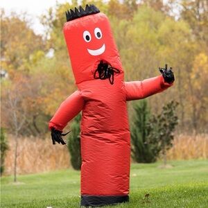 LookOurWay Air Dancers Red Inflatable Tube Man Costume